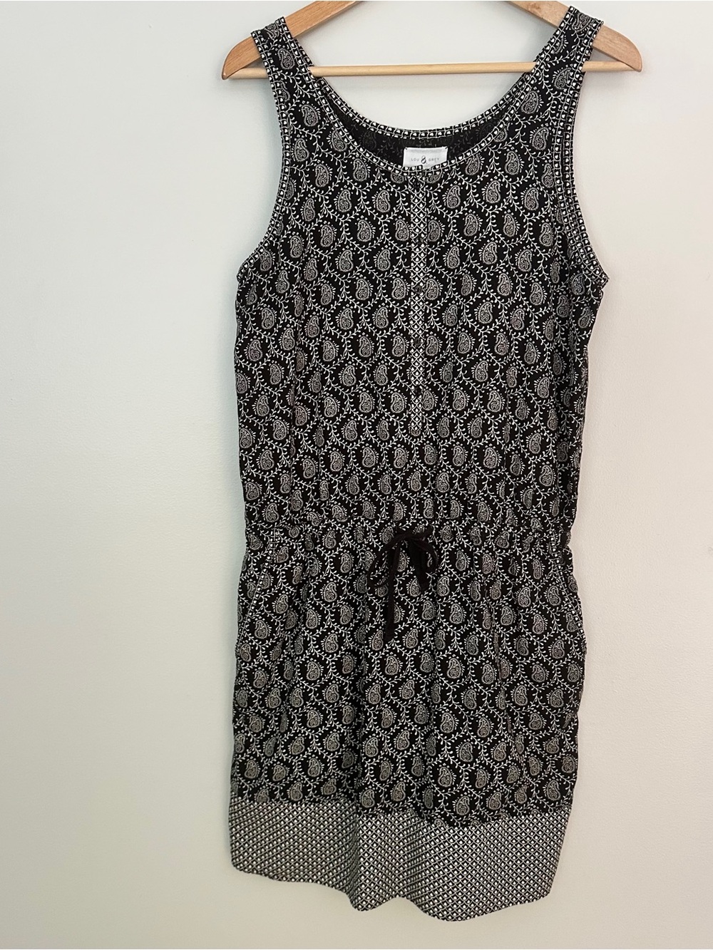 Lou & Grey Black and White Paisley Tank Dress